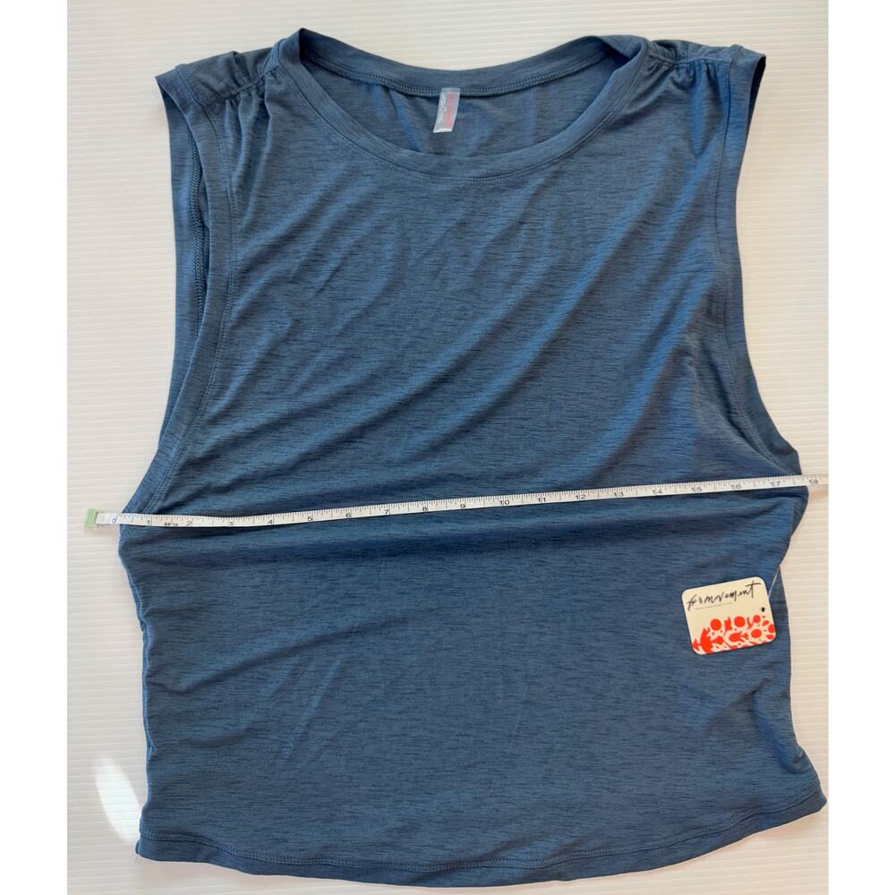 Free People Movement Sport Mode Muscle Tank Large Blue NWT Athleisure Oversized - Picture 10 of 16